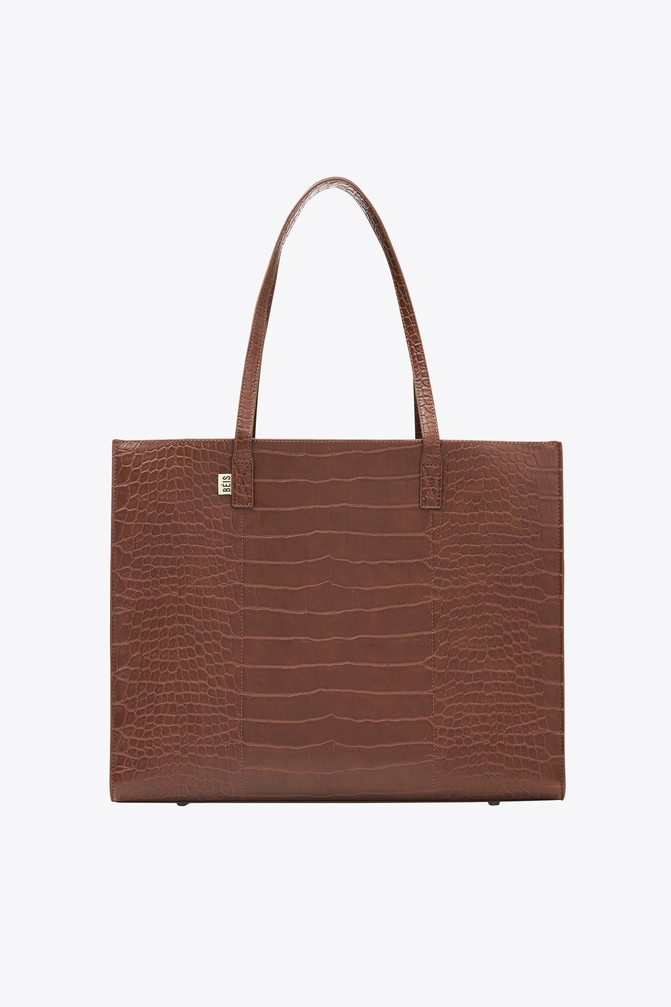 The Large Work Tote in Maple Croc