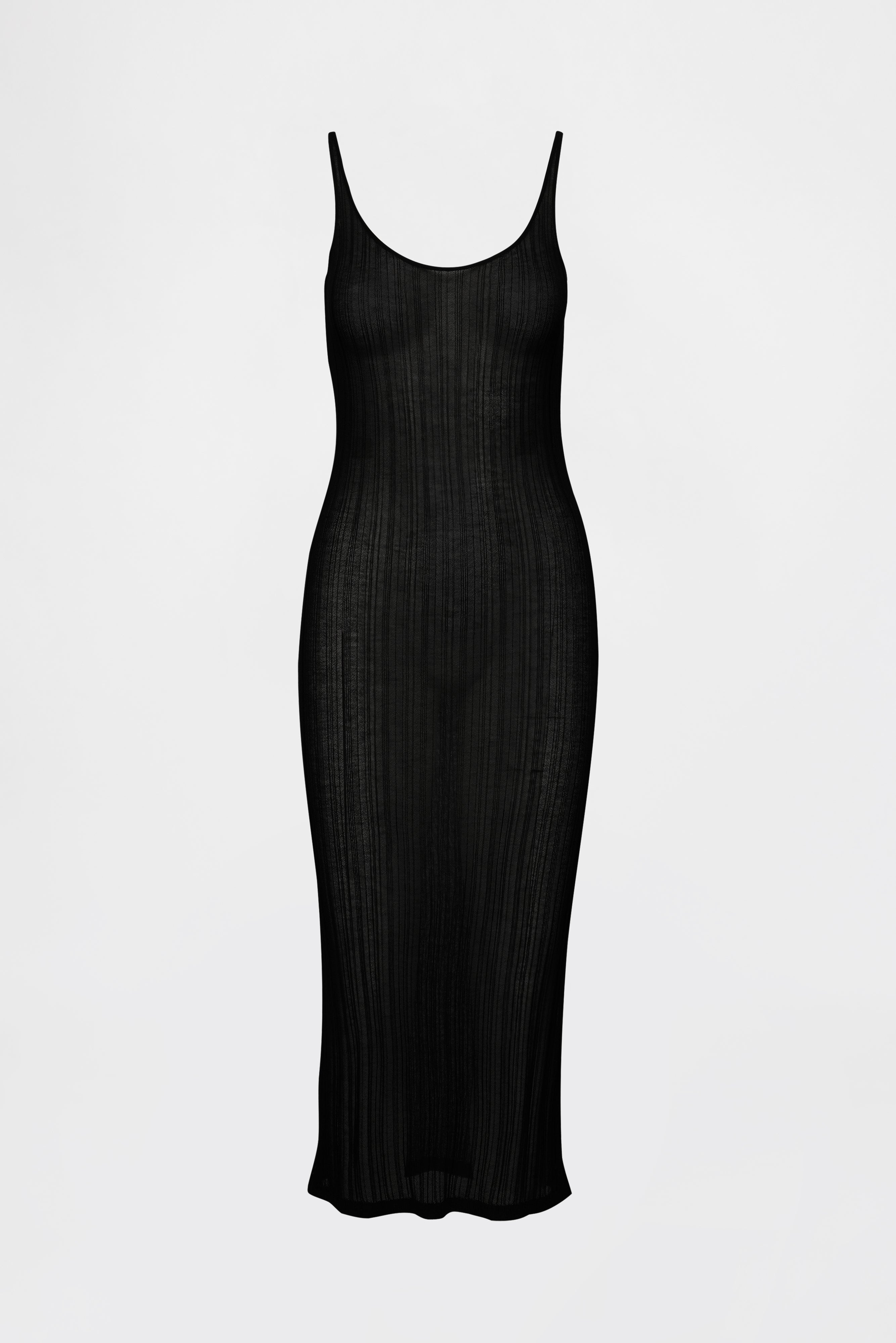 GAP X BEIS Sheer Midi Dress in Black