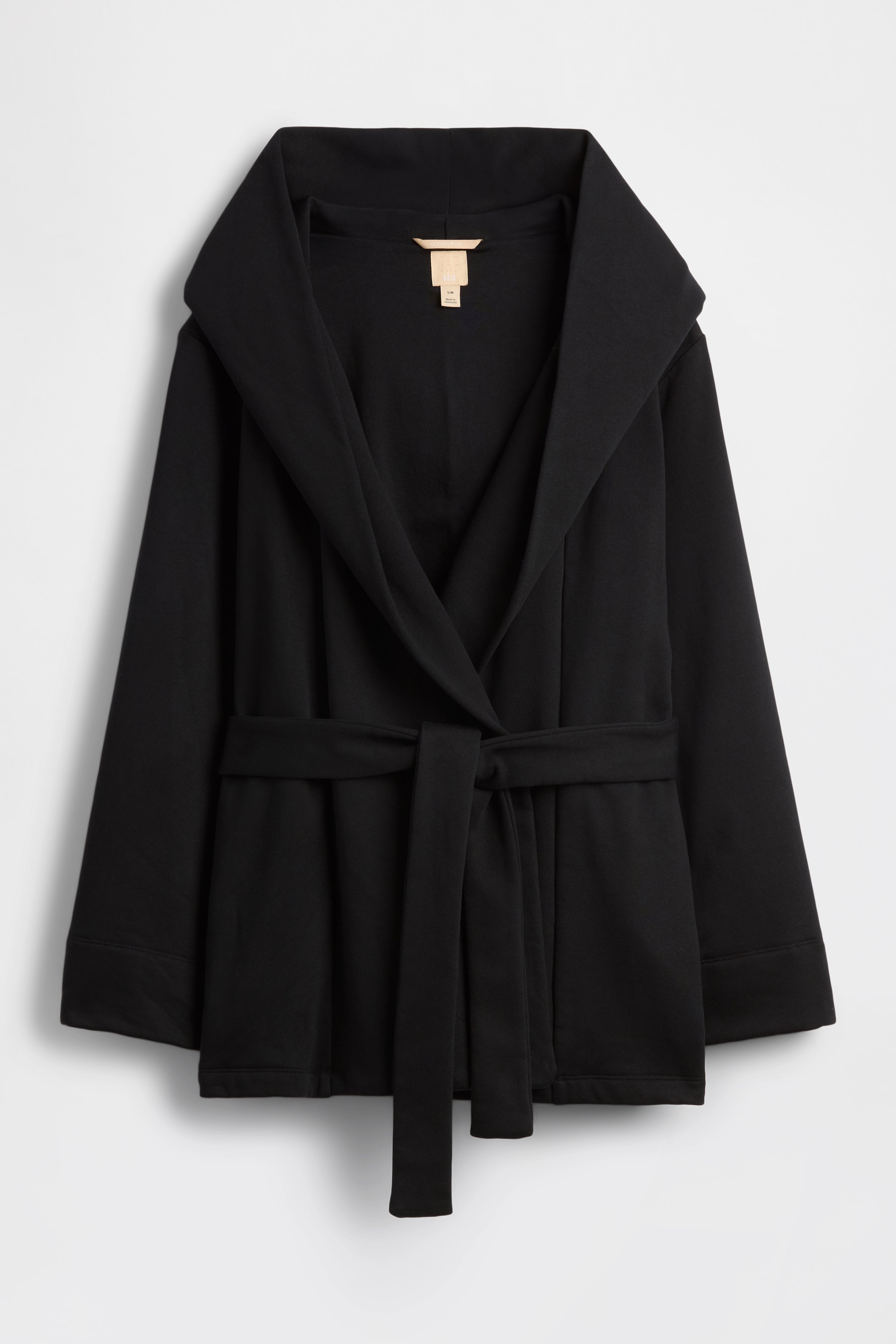 GAP X BEIS Cropped Fleece Coat in Black