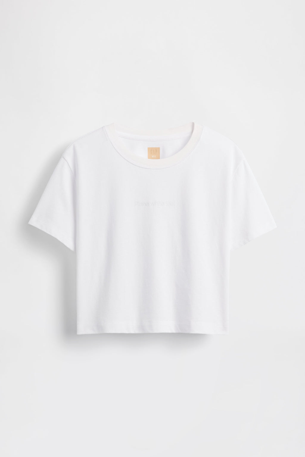 GAP X BEIS Cropped Graphic T-Shirt in Optic White