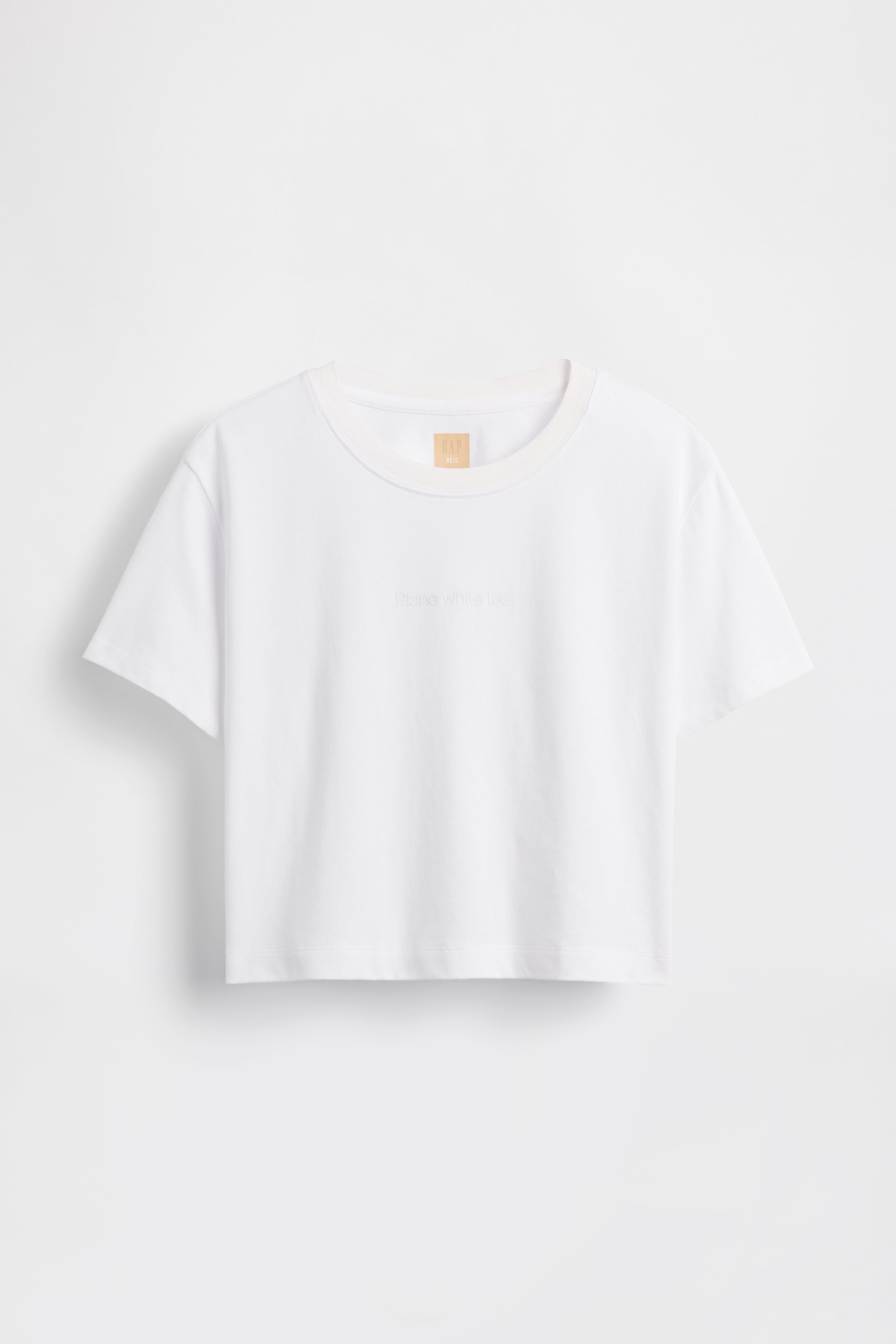 GAP X BEIS Cropped Graphic T-Shirt in Optic White