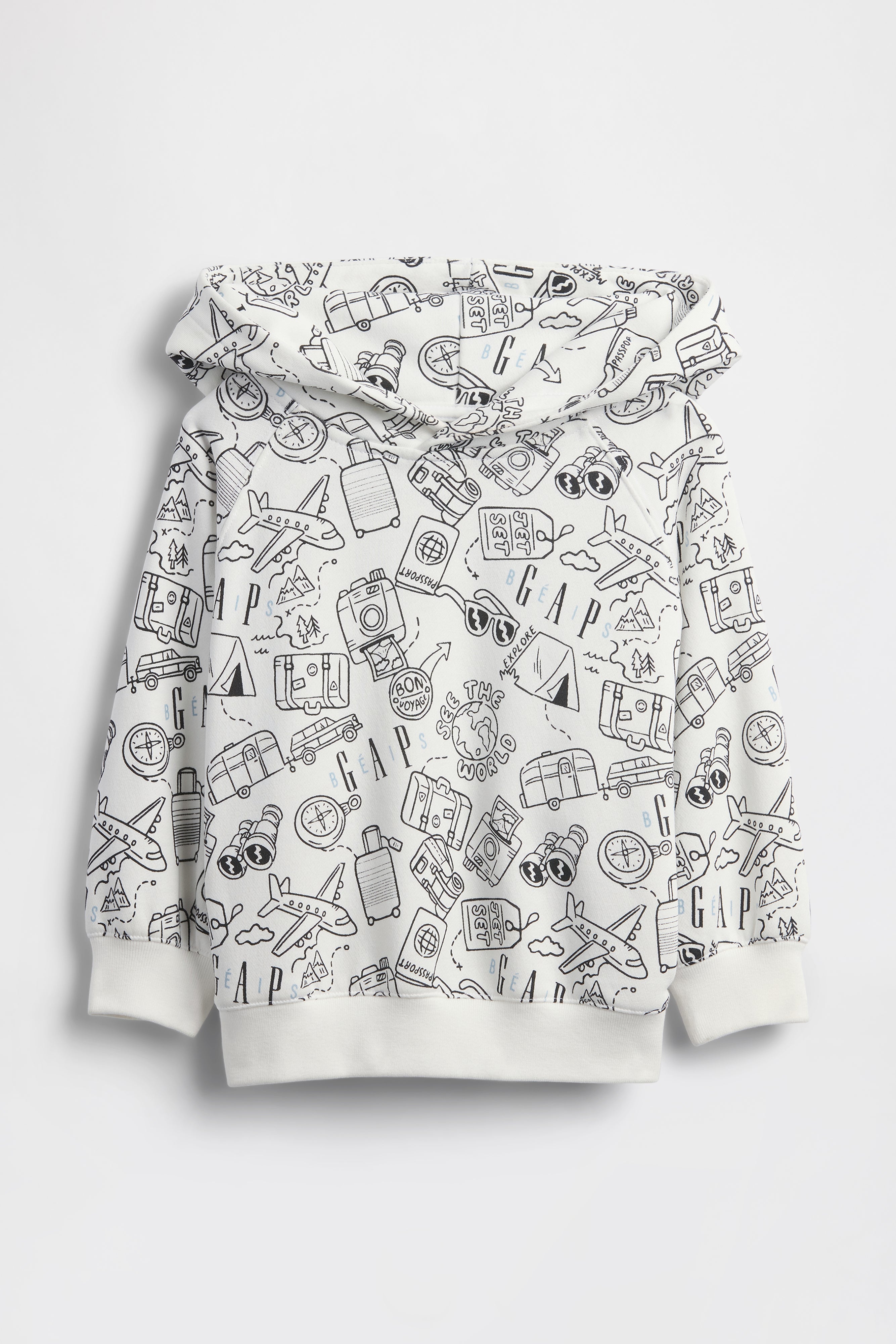 GAP X BÉIS Doodle Hoodie in Optic White